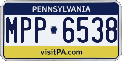 PA license plate MPP6538