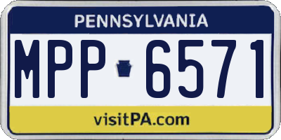 PA license plate MPP6571