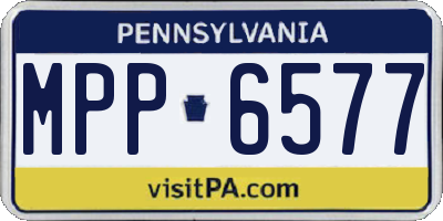 PA license plate MPP6577
