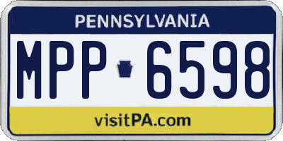 PA license plate MPP6598