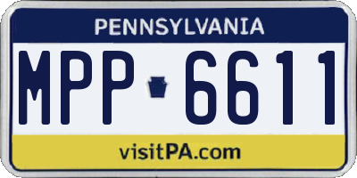 PA license plate MPP6611