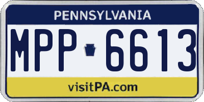 PA license plate MPP6613