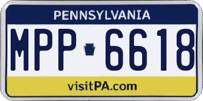 PA license plate MPP6618