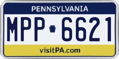 PA license plate MPP6621
