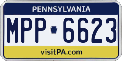 PA license plate MPP6623