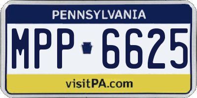 PA license plate MPP6625