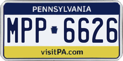 PA license plate MPP6626