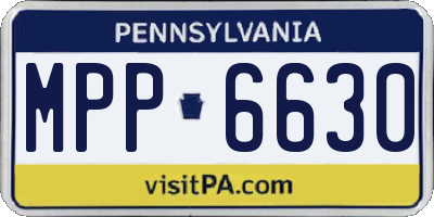 PA license plate MPP6630