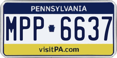 PA license plate MPP6637