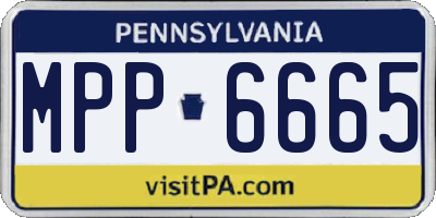 PA license plate MPP6665