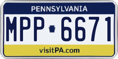 PA license plate MPP6671