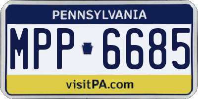 PA license plate MPP6685