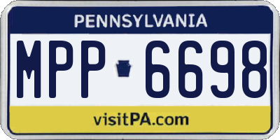 PA license plate MPP6698