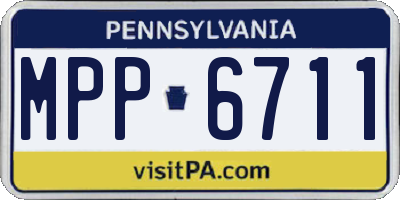PA license plate MPP6711