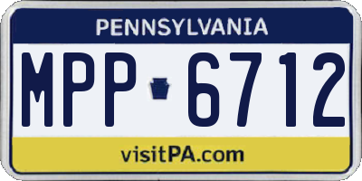 PA license plate MPP6712