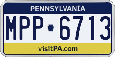 PA license plate MPP6713