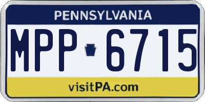 PA license plate MPP6715