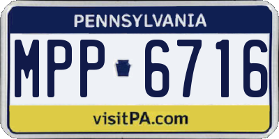 PA license plate MPP6716