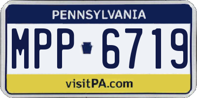 PA license plate MPP6719