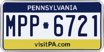 PA license plate MPP6721