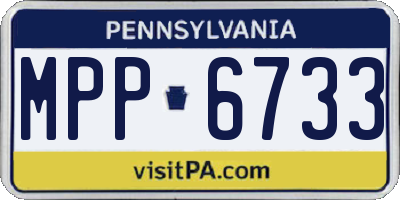 PA license plate MPP6733