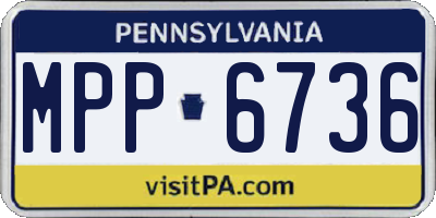 PA license plate MPP6736
