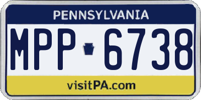 PA license plate MPP6738