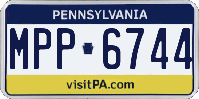 PA license plate MPP6744