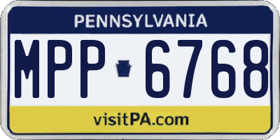 PA license plate MPP6768