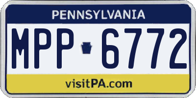 PA license plate MPP6772