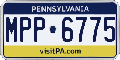 PA license plate MPP6775