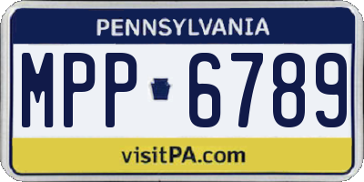 PA license plate MPP6789