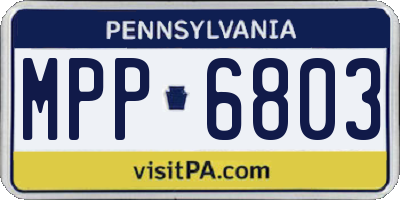 PA license plate MPP6803