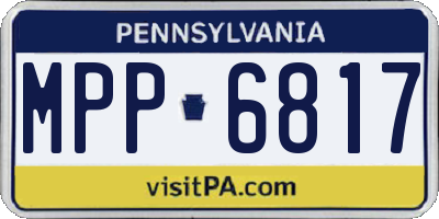 PA license plate MPP6817