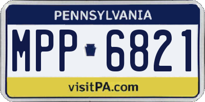 PA license plate MPP6821
