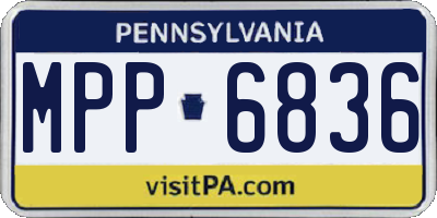 PA license plate MPP6836