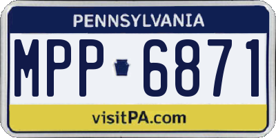 PA license plate MPP6871