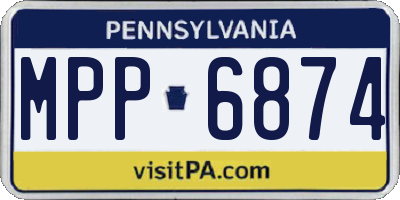 PA license plate MPP6874