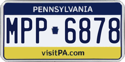 PA license plate MPP6878