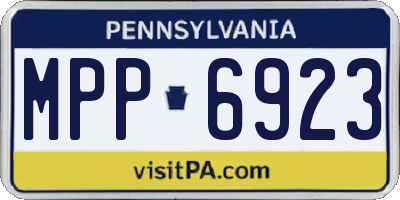 PA license plate MPP6923