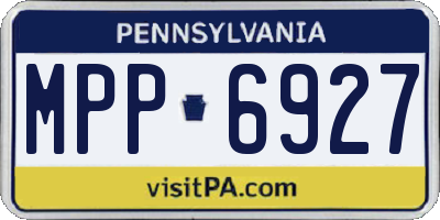 PA license plate MPP6927