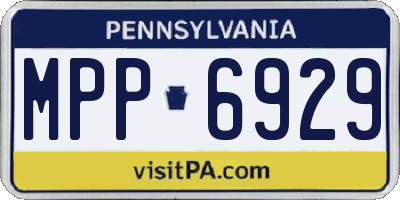 PA license plate MPP6929