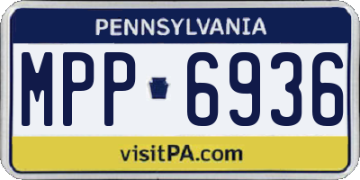 PA license plate MPP6936
