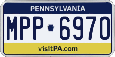 PA license plate MPP6970