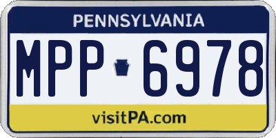 PA license plate MPP6978