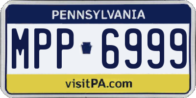 PA license plate MPP6999