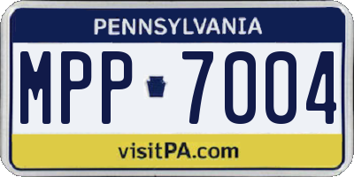 PA license plate MPP7004