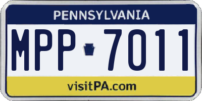 PA license plate MPP7011