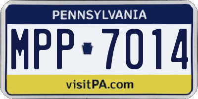 PA license plate MPP7014