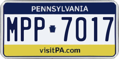 PA license plate MPP7017